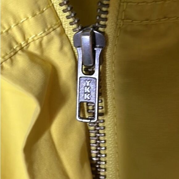 Eileen Fisher Anorak Windbreaker High Collar Rain Jacket Yellow Large 319.00 - Picture 5 of 14